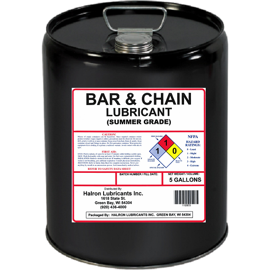 Premium Grade Bar & Chain Oil 40W Summer -  | Container: 5 Gallon Pail | Shipped as: 1 x 5 Gallon Pail