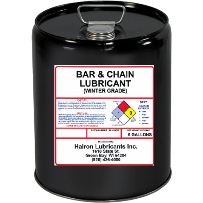 Premium Grade Bar & Chain Oil 20W Winter -  | Container: 5 Gallon Pail | Shipped as: 1 x 5 Gallon Pail