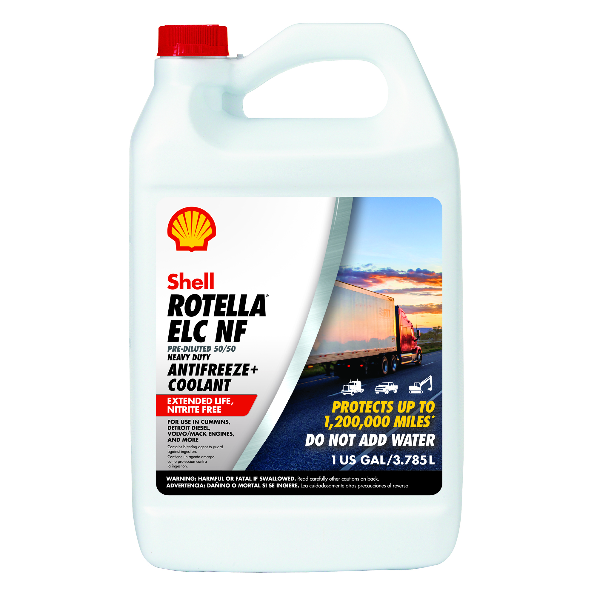 Shell Rotella ELC Nitrite Free Pre-Diluted 50/50 - Red | Container: 1 Gallon Jug | Shipped as: Case of 6 X 1 Gallon Jugs