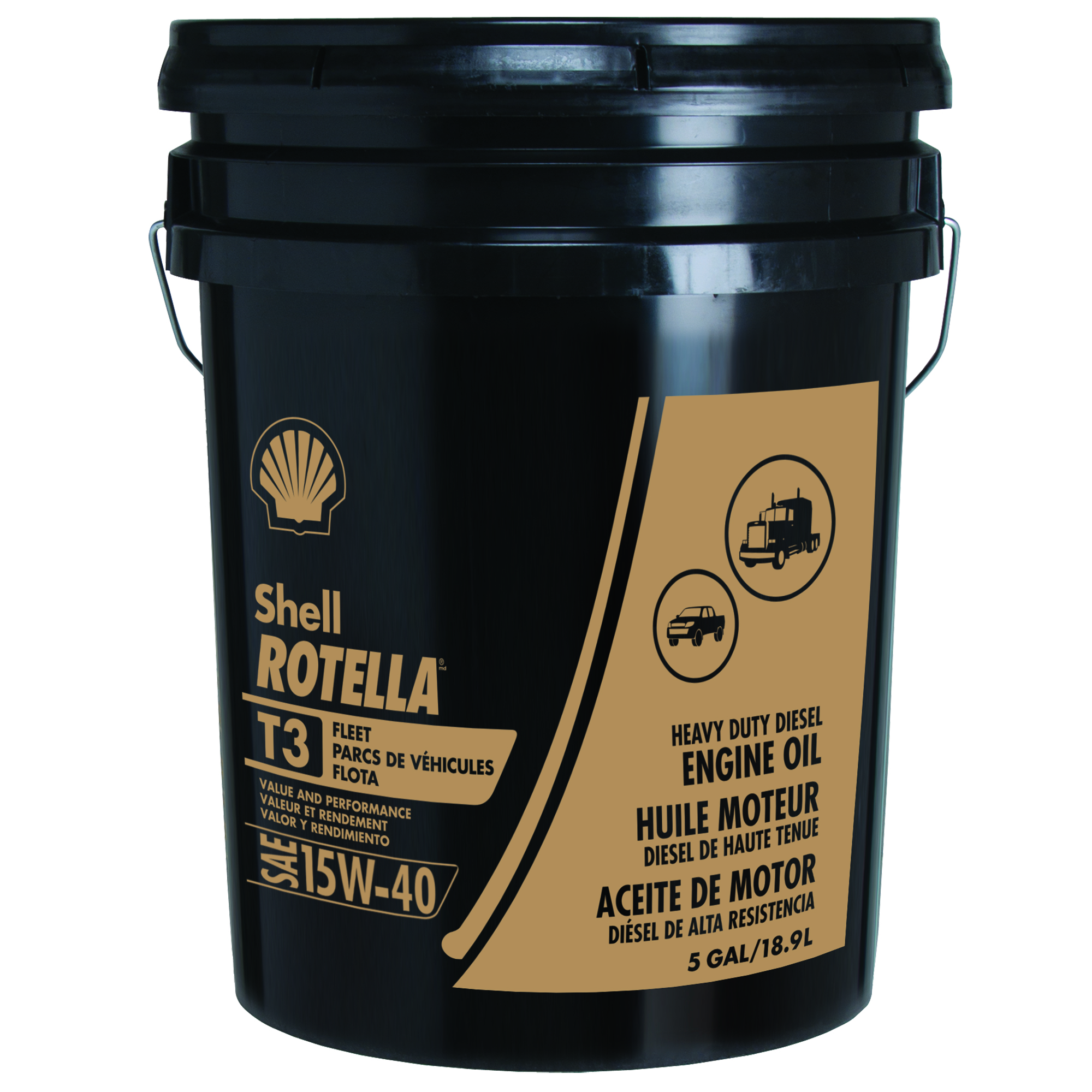 Shell Rotella T3 Fleet 15W-40 -  | Container: 5 Gallon Pail | Shipped as: 1 X 5 Gallon Pail