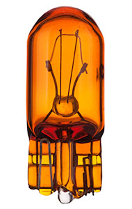 T-3 1/4 WEDGE (W2.1X9.2d) 14V .27A NATURAL AMBER | Container: 1 Bulb | Shipped as: Case of 10 X 1 Bulbs