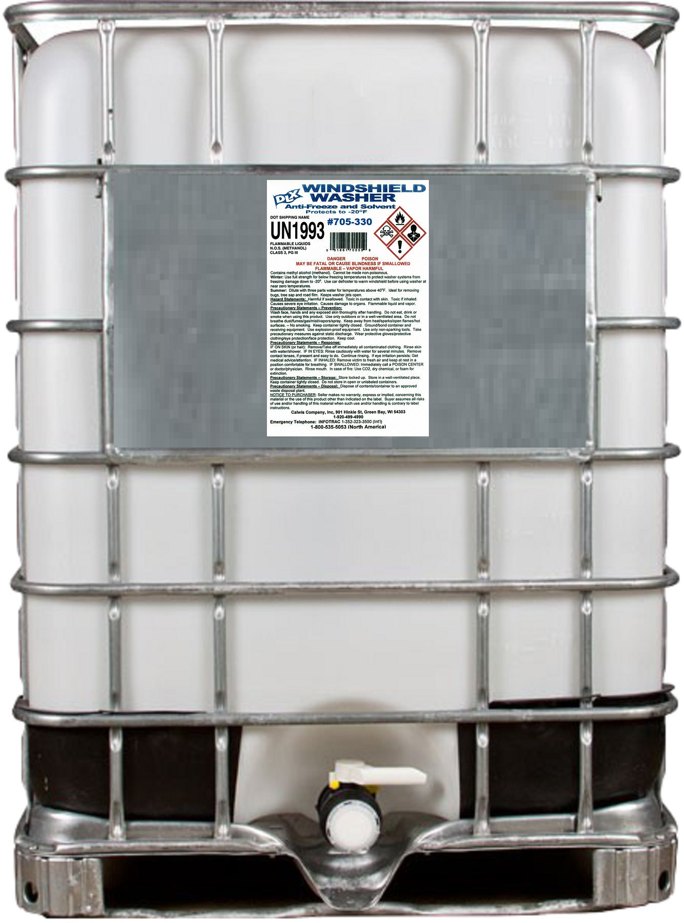 DLX Windshield Wash -20° - Blue | Container: 330 Gallon Tote | Shipped as: 1 x 330 Gallon Tote