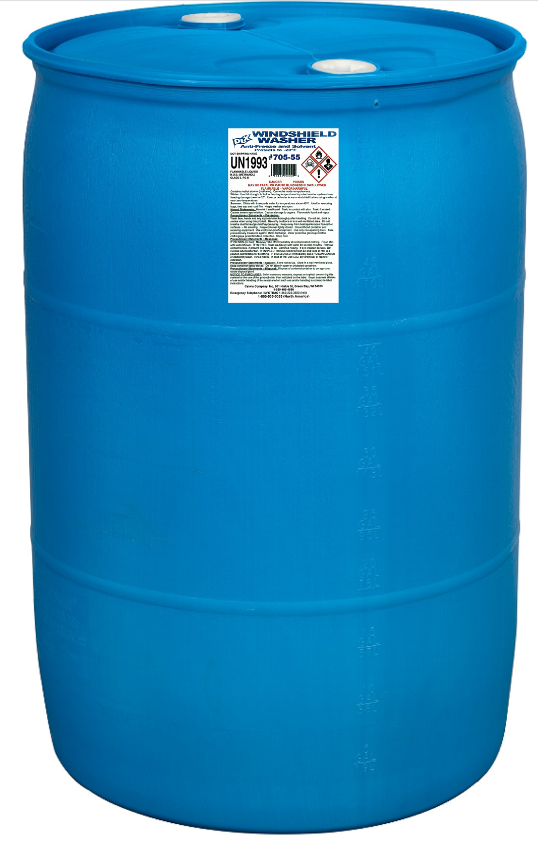 DLX Windshield Wash -20° - Blue | Container: 55 Gallon Drum | Shipped as: 1 x 55 Gallon Drum