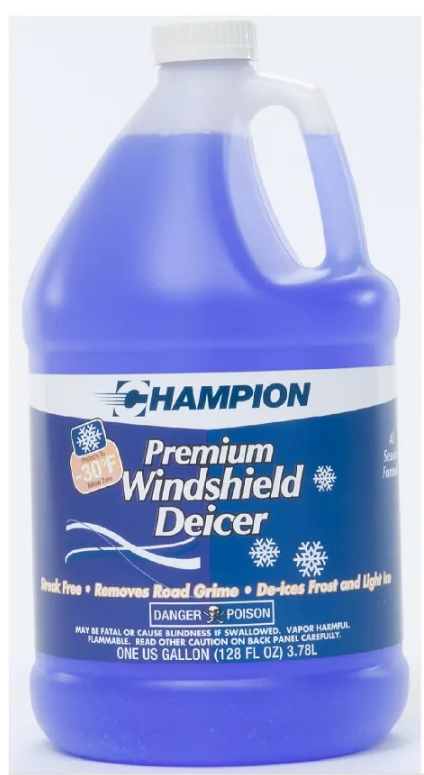 Champion -30° Windshield Wash & Deicer, Case of 6 x 1 Gallon Jugs, Purple - Purple | Container: 1 Gallon Jug | Shipped as: Case of 6 x 1 Gallon Jugs