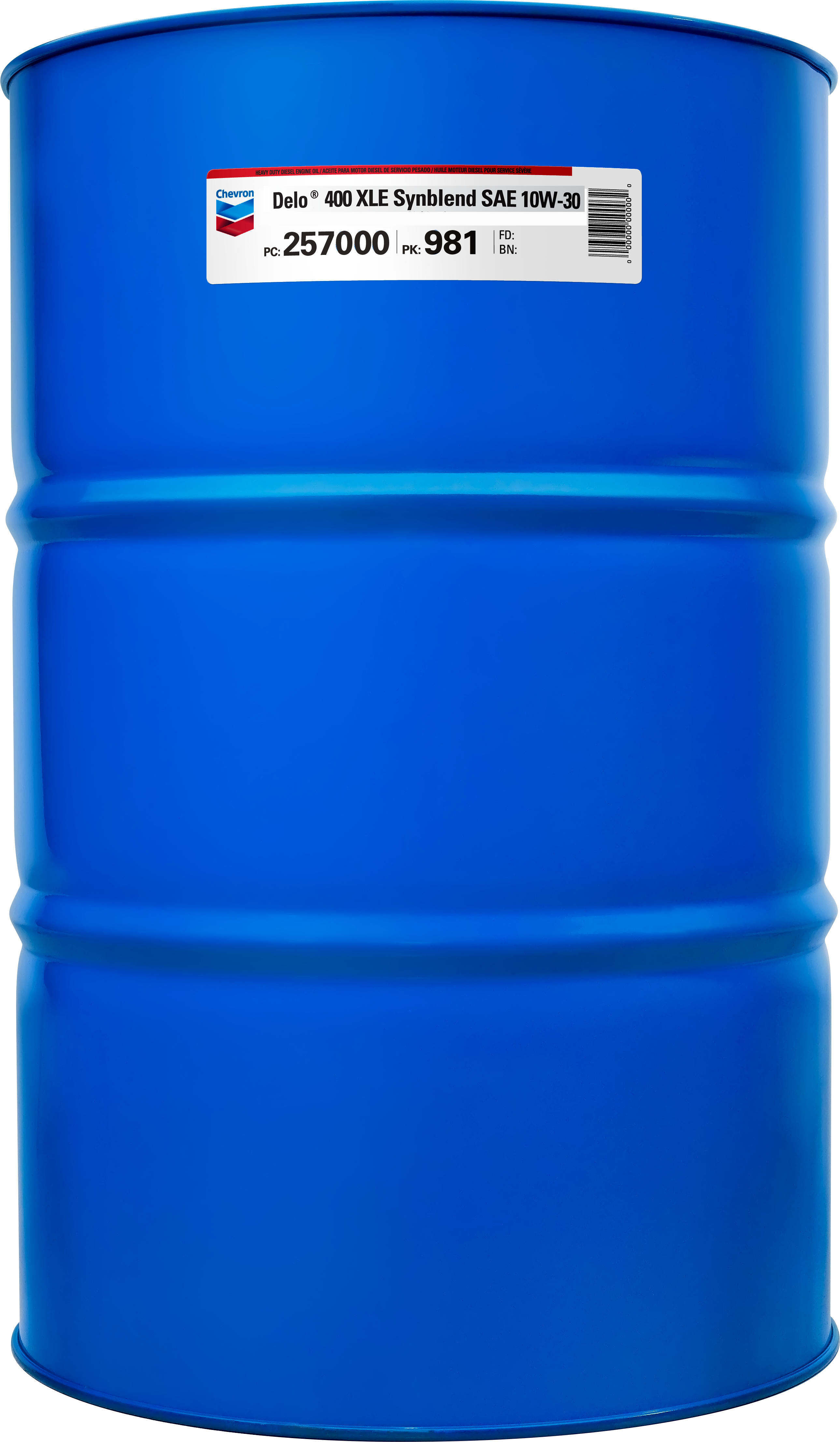 Chevron Delo 400 XLE SAE 10W-30 (Synblend)   -  | Container: 55 Gallon Drum | Shipped as: 1 X 55 Gallon Drum