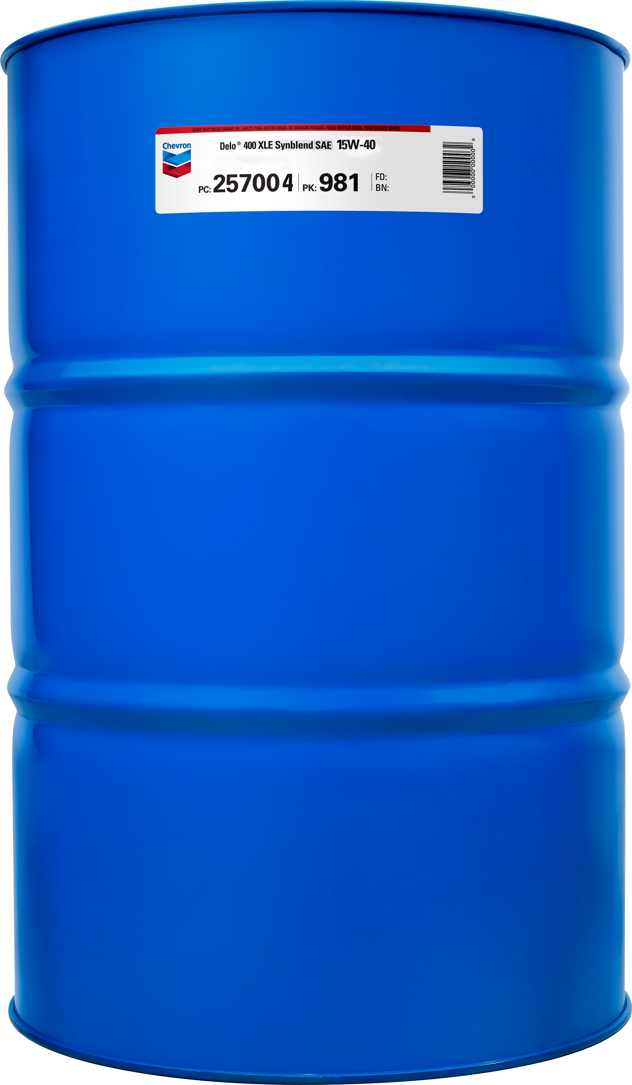 Chevron Delo 400 XLE SAE 15W-40 (Synblend)   -  | Container: 55 Gallon Drum | Shipped as: 1 X 55 Gallon Drum