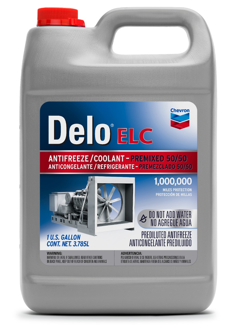 Chevron Delo ELC Antifreeze/Coolant - Premixed 50/50   - Red | Container: 1 Gallon Jug | Shipped as: Case of 6 X 1 Gallon Jugs