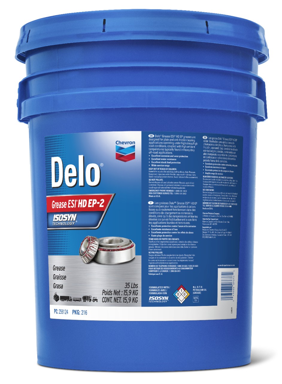 Chevron Delo Grease ESI HD EP 2   -  | Container: 35 lb Pail | Shipped as: 1 x 35 lb Pail