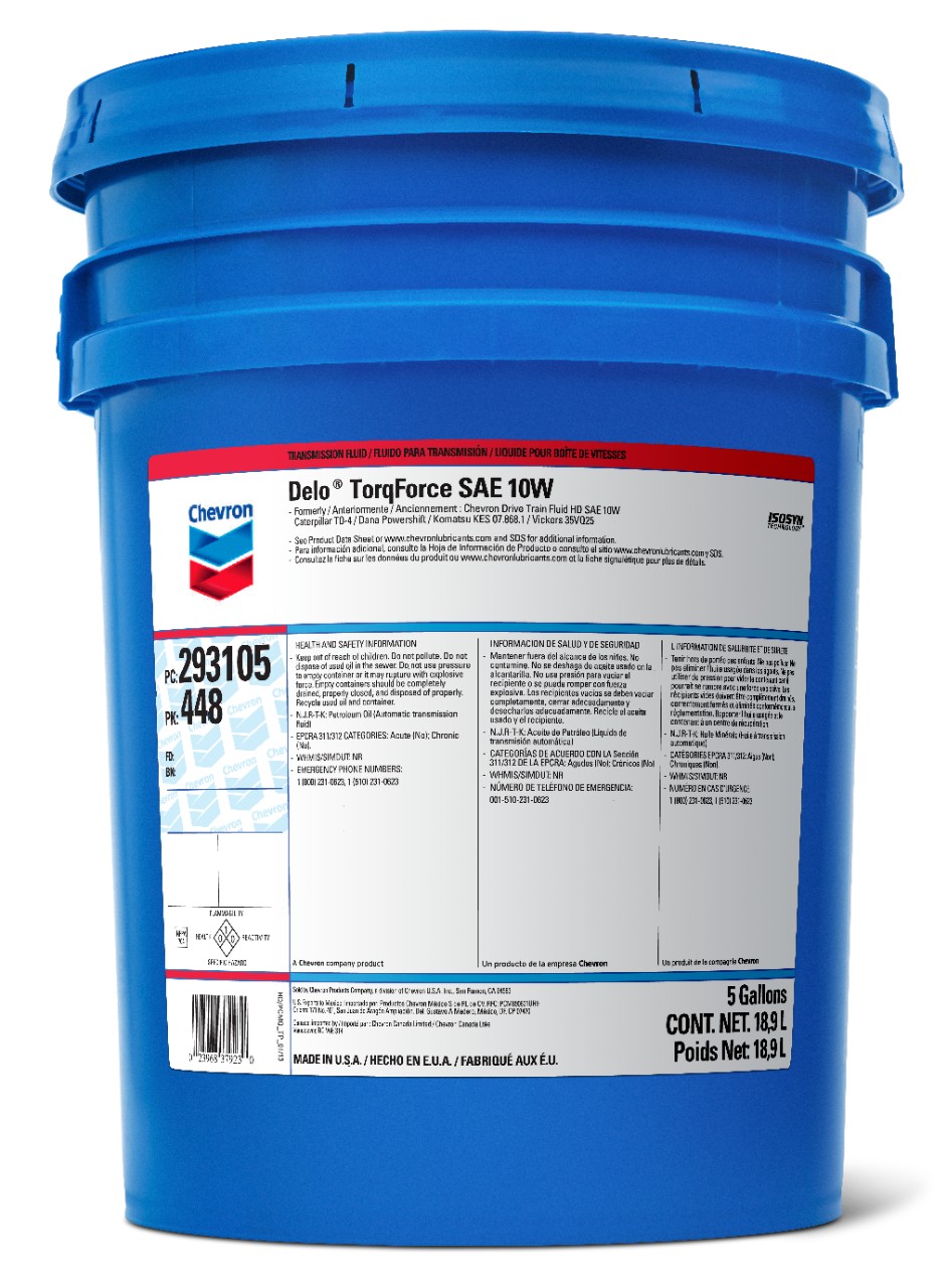 Chevron Delo TorqForce SAE 10W   -  | Container: 5 Gallon Pail | Shipped as: 1 X 5 Gallon Pail