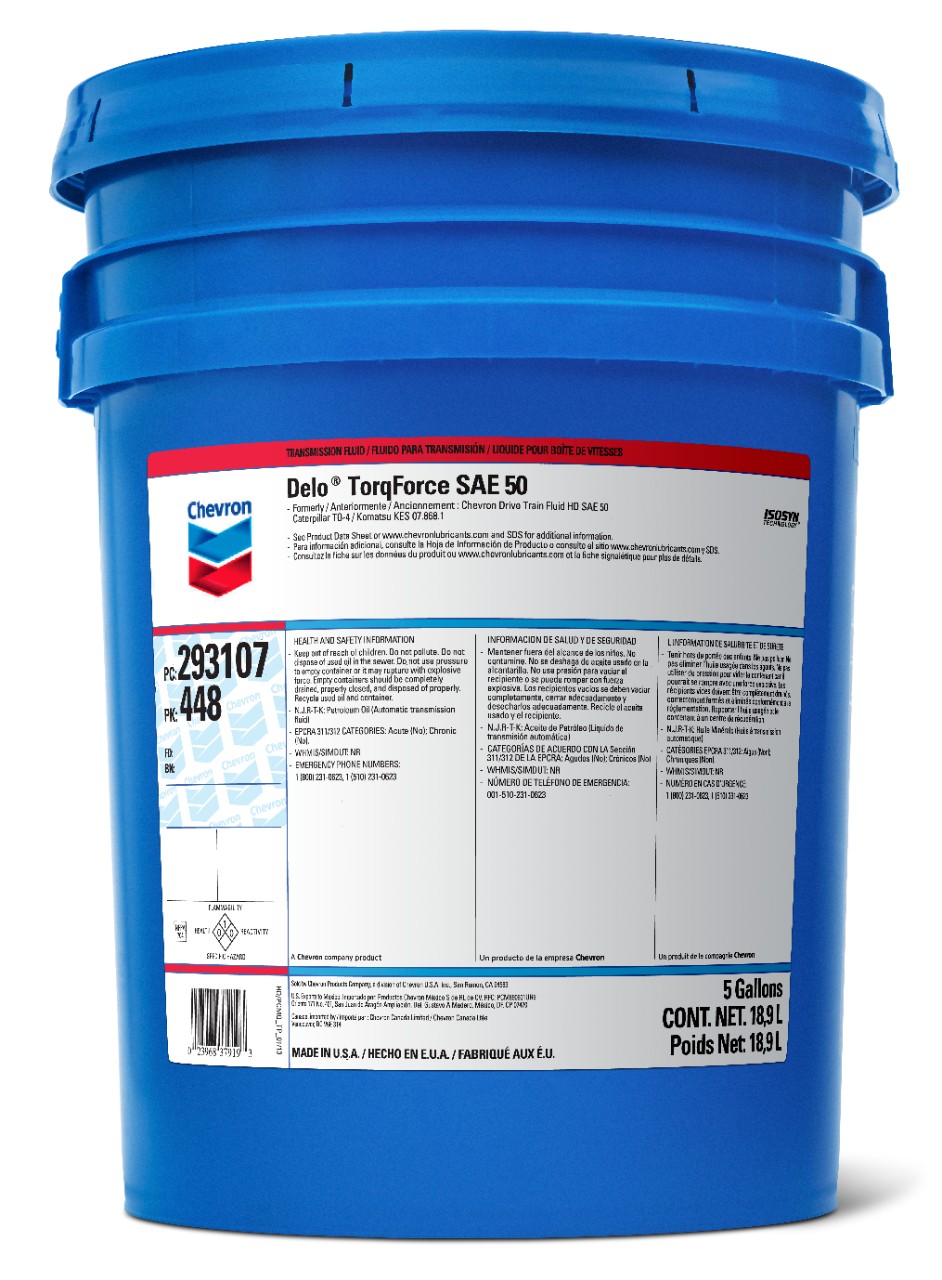 Chevron Delo TorqForce SAE 50   -  | Container: 5 Gallon Pail | Shipped as: 1 X 5 Gallon Pail