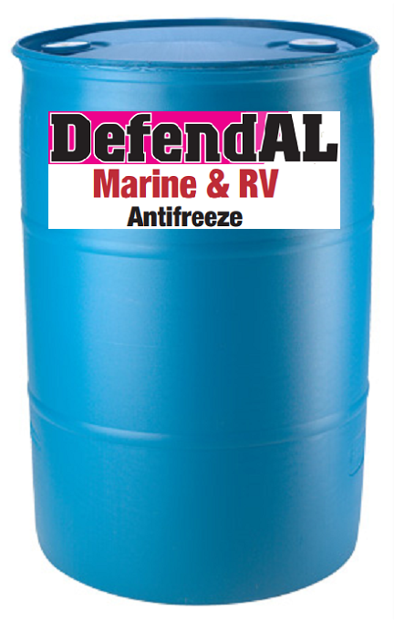 DefendAl -100 Bio Marine & RV Antifreeze - Blue | Container: 55 Gallon Drum | Shipped as: 1 X 55 Gallon Drum