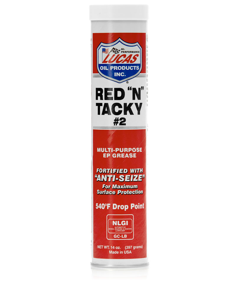 Lucas Red "N" Tacky Grease -  | Container: 14oz Cartridge | Shipped as: Case of 10 x 14oz Cartridges