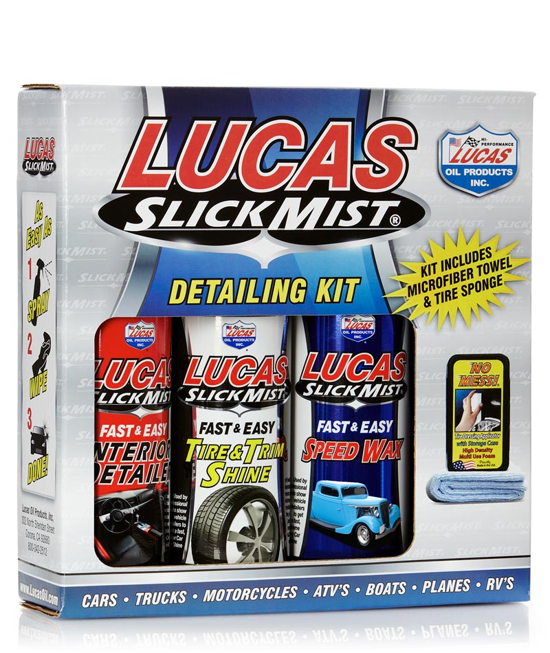 Lucas Slick Mist Detailing Kit | Container: Kit of 3 X 24 oz Trigger Spray Bottles | Shipped as: Case of 4 Kits