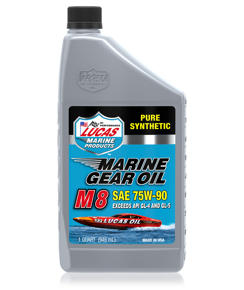 Lucas Marine Gear Oil Synthetic SAE 75W-90 MB -  | Container: 1 Qt Bottle | Shipped as: Case of 6 X 1 Qt Bottles