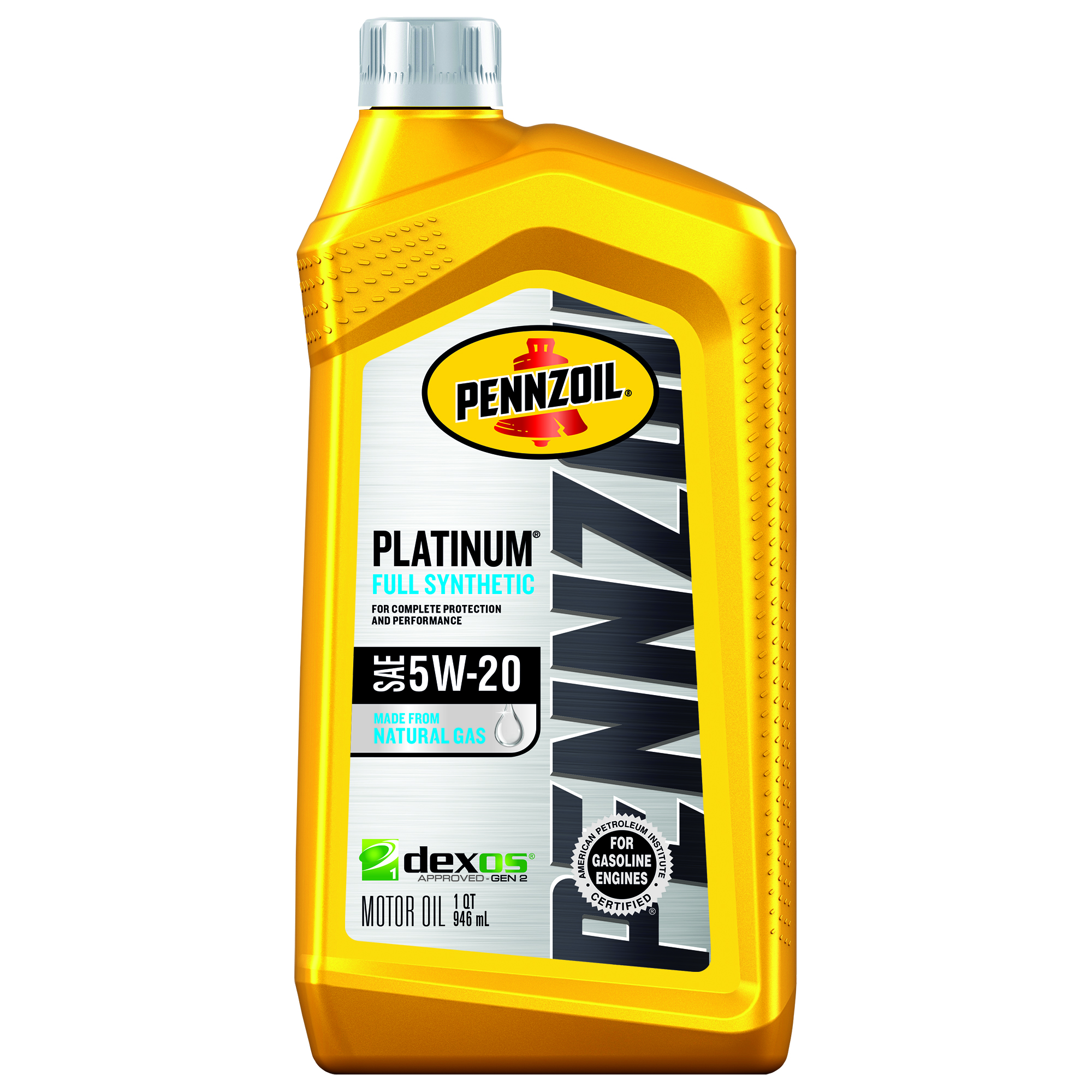 Pennzoil Platinum SAE 5W-20 Full Synthetic Motor Oil -  | Container: 1 Qt Bottle | Shipped as: Case of 6 X 1 Qt Bottles