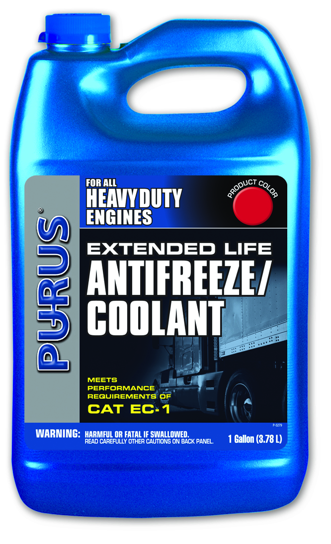 Purus Heavy Duty Extended Life Antifreeze/Coolant | Case 6 x 1 Gallon Jug - Red | Container: 1 Gallon Jug | Shipped as: Case of 6 x 1 Gallon Jugs