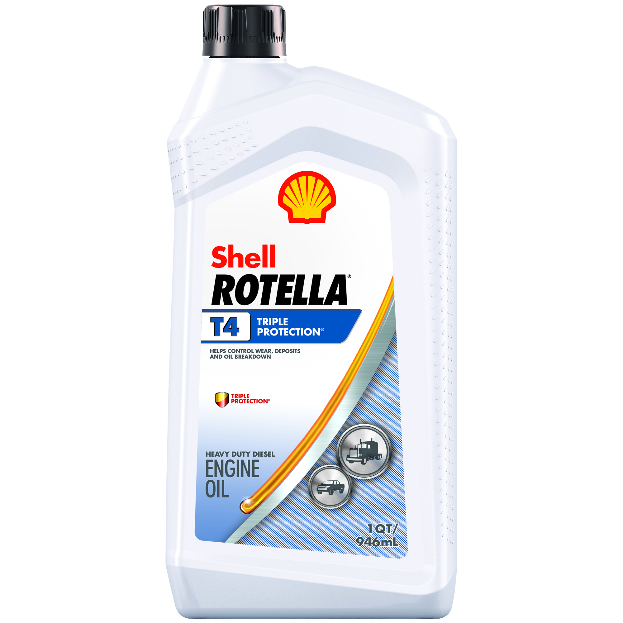 Shell Rotella T4 Triple Protection 10W-30  -  | Container: 1 Qt Bottle | Shipped as: Case of 6 X 1 Qt Bottles