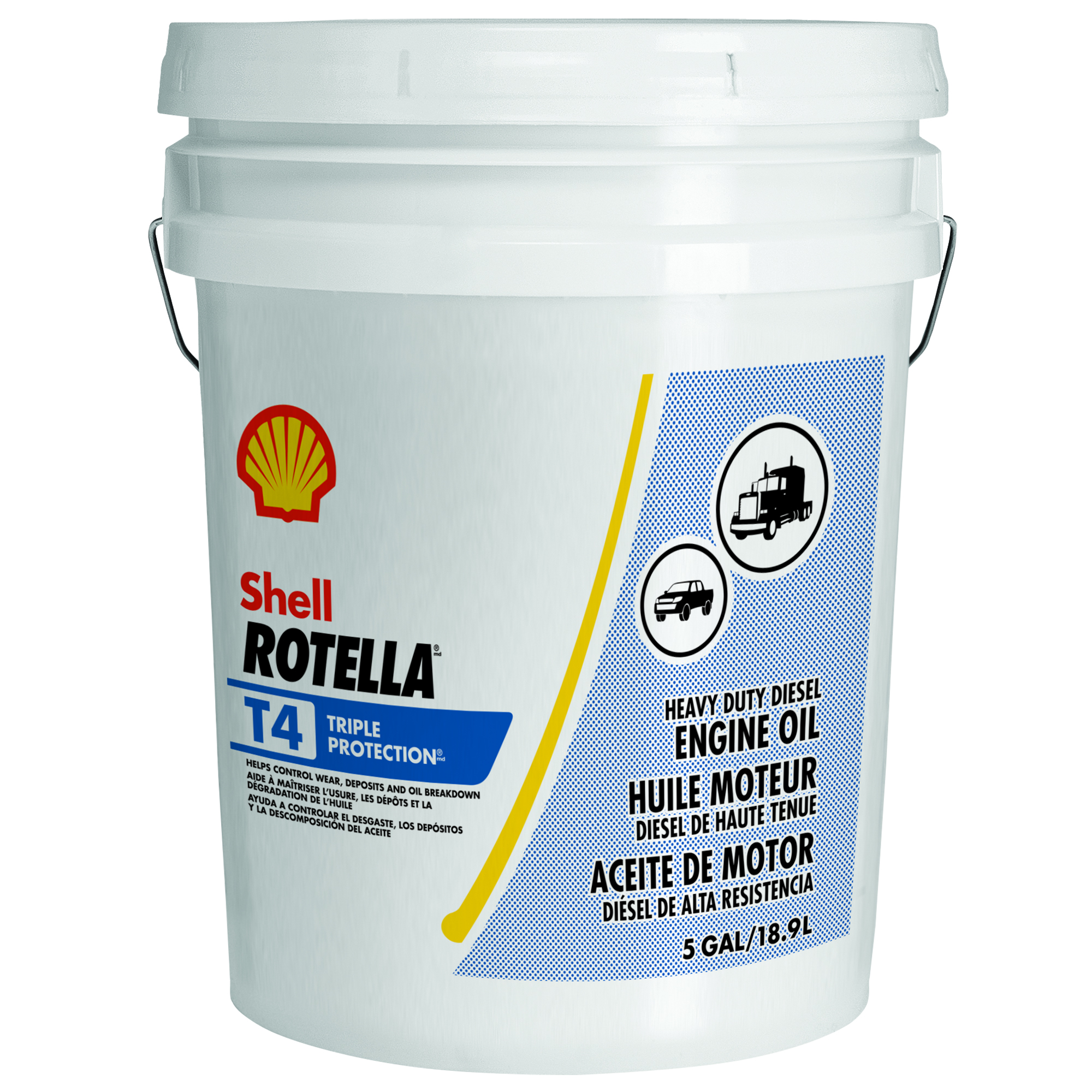 Shell Rotella T4 Triple Protection 15W-40 -  | Container: 5 Gallon Pail | Shipped as: 1 X 5 Gallon Pail