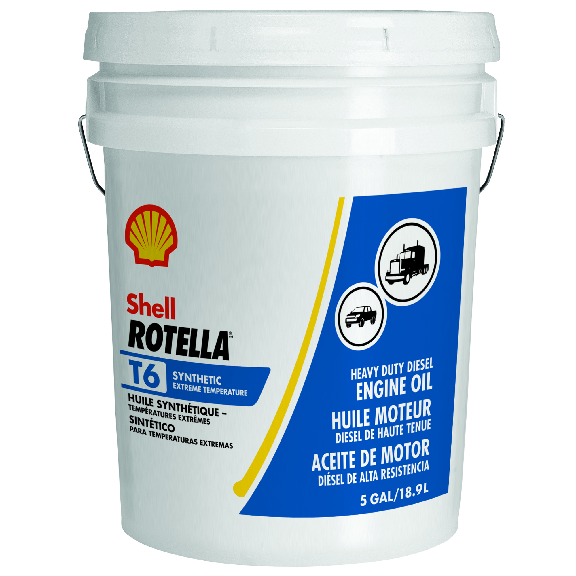 Shell Rotella T6 5W-40 -  | Container: 5 Gallon Pail | Shipped as: 1 X 5 Gallon Pail