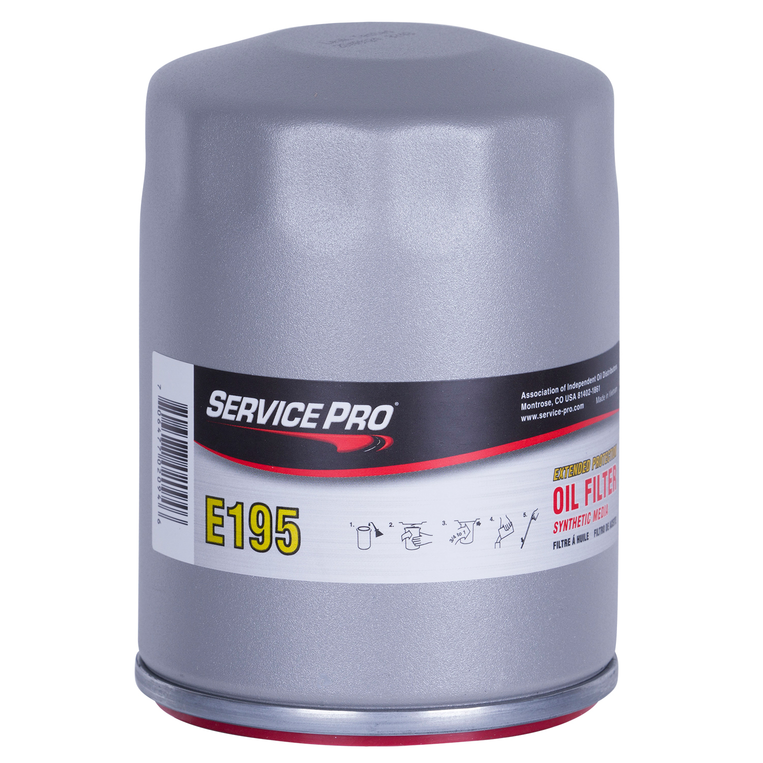 Service Pro Extended Protection Oil Filter E195 | Container: 1 Each | Shipped as: Case of 6 X 1 Filters