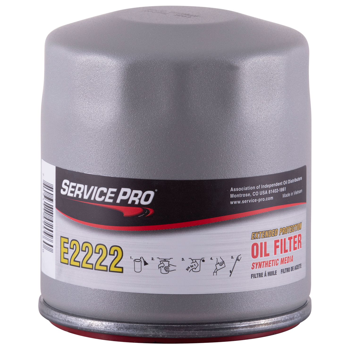 Service Pro Extended Protection Oil Filter E2222 | Container: 1 Each | Shipped as: Case of 6 X 1 Filters