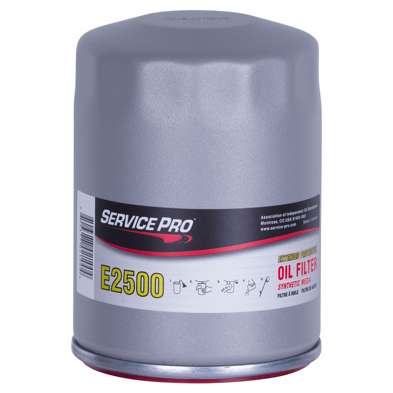 Service Pro Extended Protection Oil Filter E2500 | Container: 1 Each | Shipped as: Case of 6 X 1 Filters