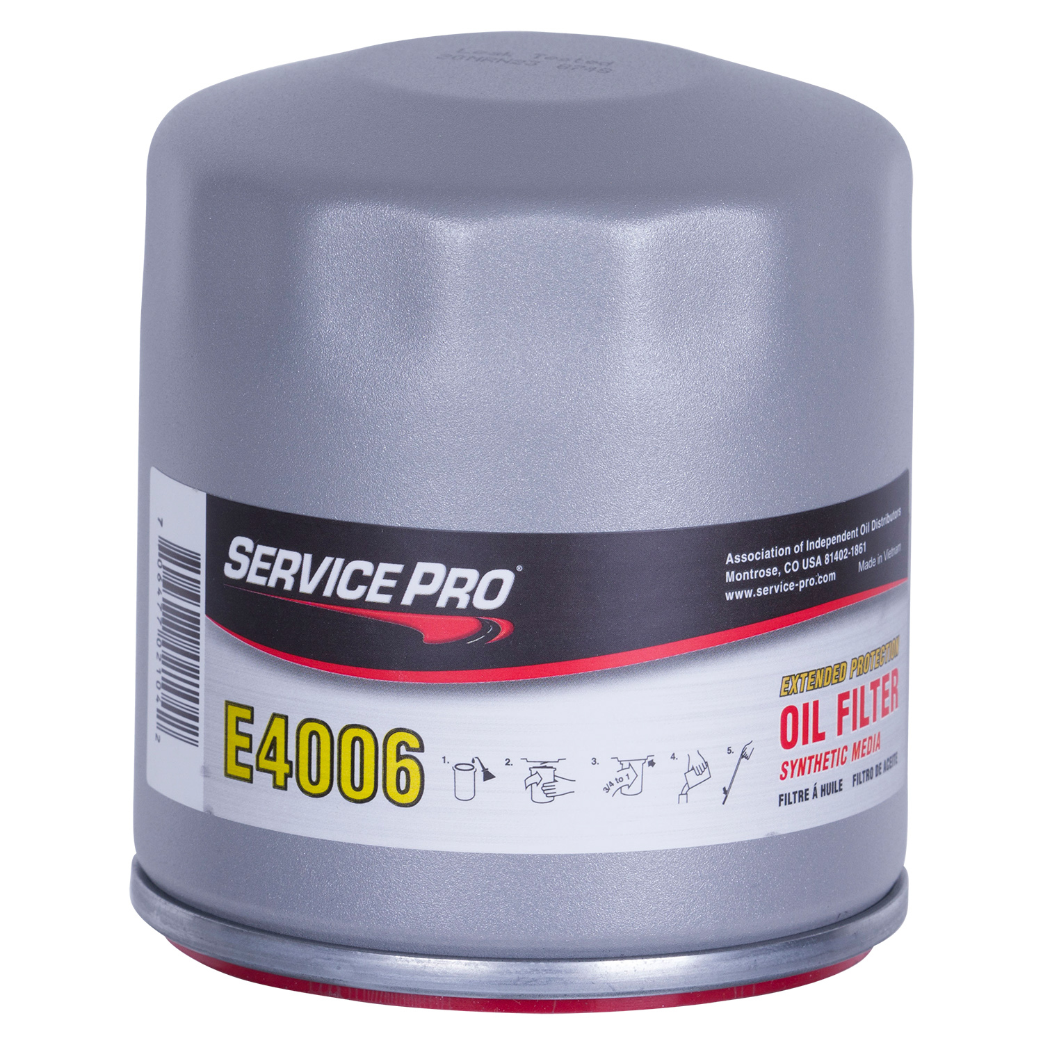 Service Pro Extended Protection Oil Filter E4006 | Container: 1 Each | Shipped as: Case of 6 X 1 Filters