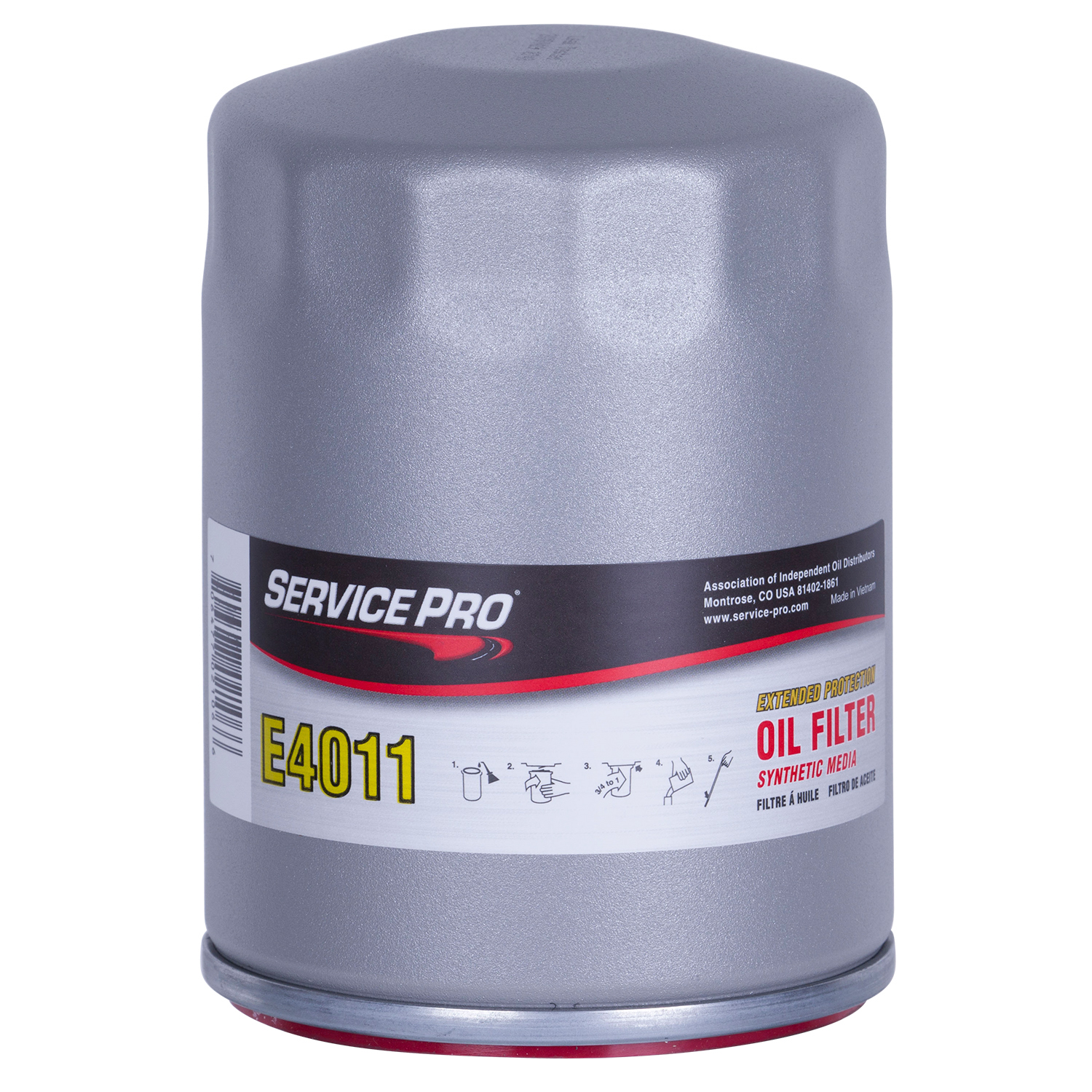 Service Pro Extended Protection Oil Filter E4011 | Container: 1 Each | Shipped as: Case of 6 X 1 Filters