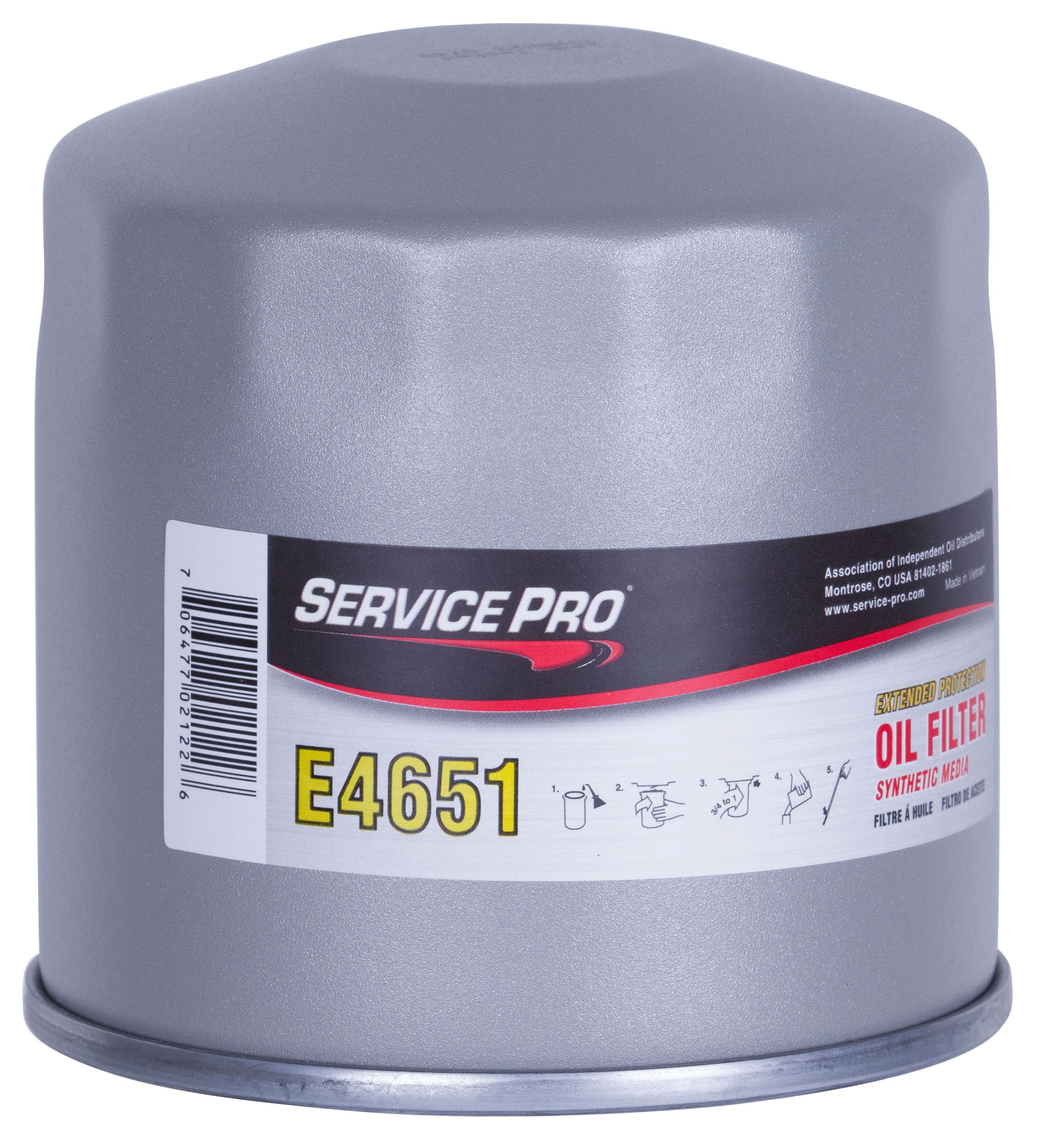 Service Pro Extended Protection Oil Filter E4651 | Container: 1 Each | Shipped as: Case of 6 X 1 Filters