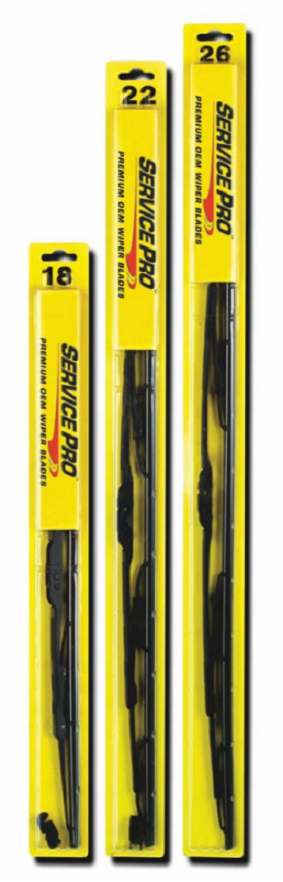 Service Pro Metal Wiper Blades SPM17, 17" | Container: 1 Each | Shipped as: 1 X 17" Blade