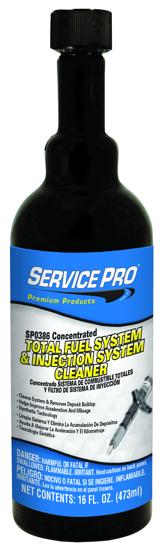 Service Pro Concentrated Total Fuel System and Injection System Cleaner | Container: 16 Oz Bottle | Shipped as: Case of 12 x 16 oz Bottles