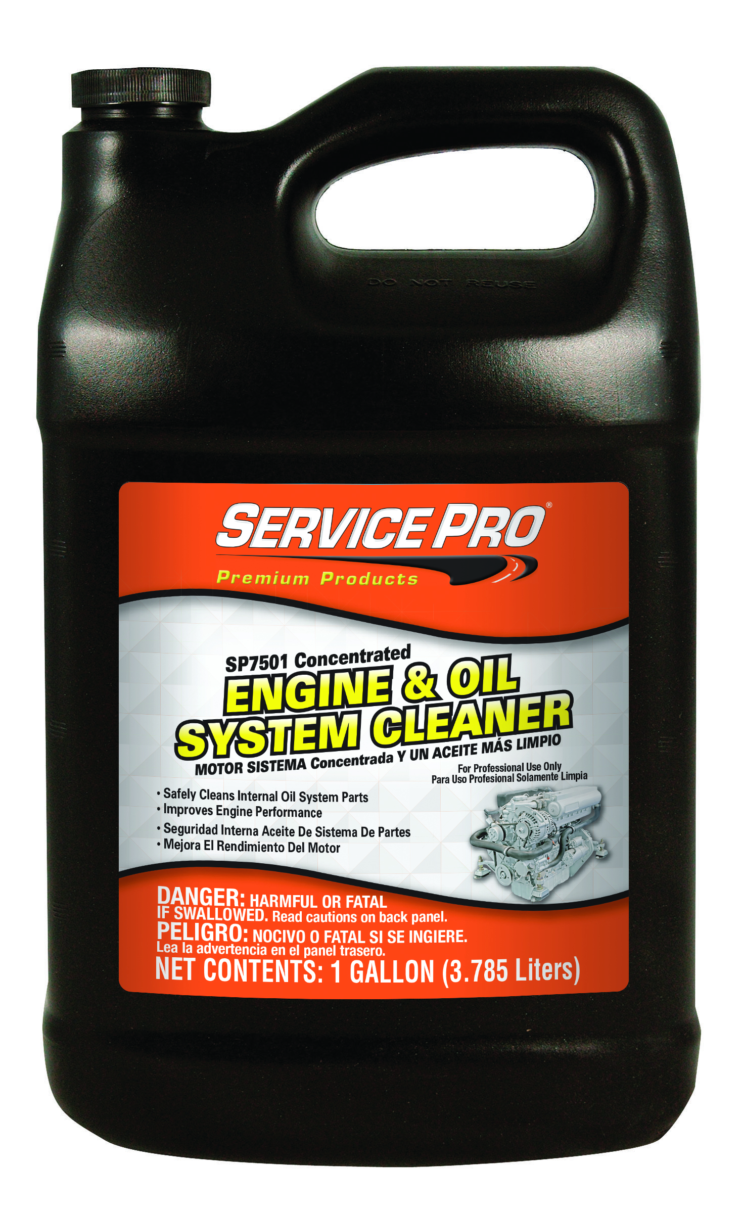 Service Pro Engine and Oil System Cleaner | Container: 1 Gallon Jug | Shipped as: Case of 4 x 1 Gallon Jug