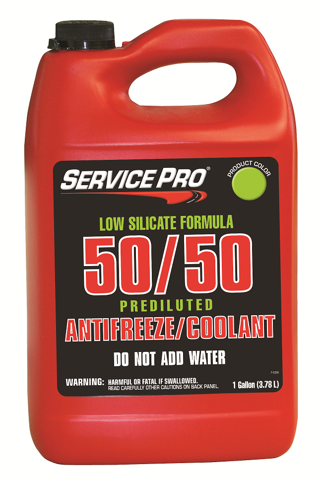 Service Pro Antifreeze & Summer Coolant 50/50 Mix - Green | Container: 1 Gallon Jug | Shipped as: Case of 6 x 1 Gallon Jugs