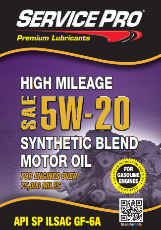 Service Pro Premium Synthetic Blend High Mileage API SN Plus Motor Oil 5W-20 -  | Container: 5 Qt Jug | Shipped as: Case of 3 X 5 Qt Jugs