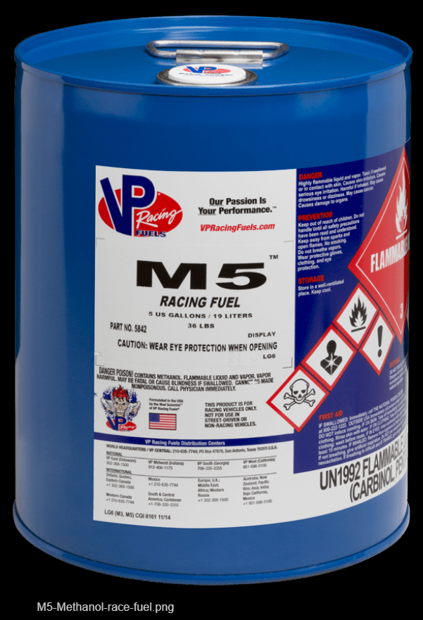 VP M5 Racing Fuel | Container: 5 Gallon Pail | Shipped as: 1 x 5 Gallon Pail