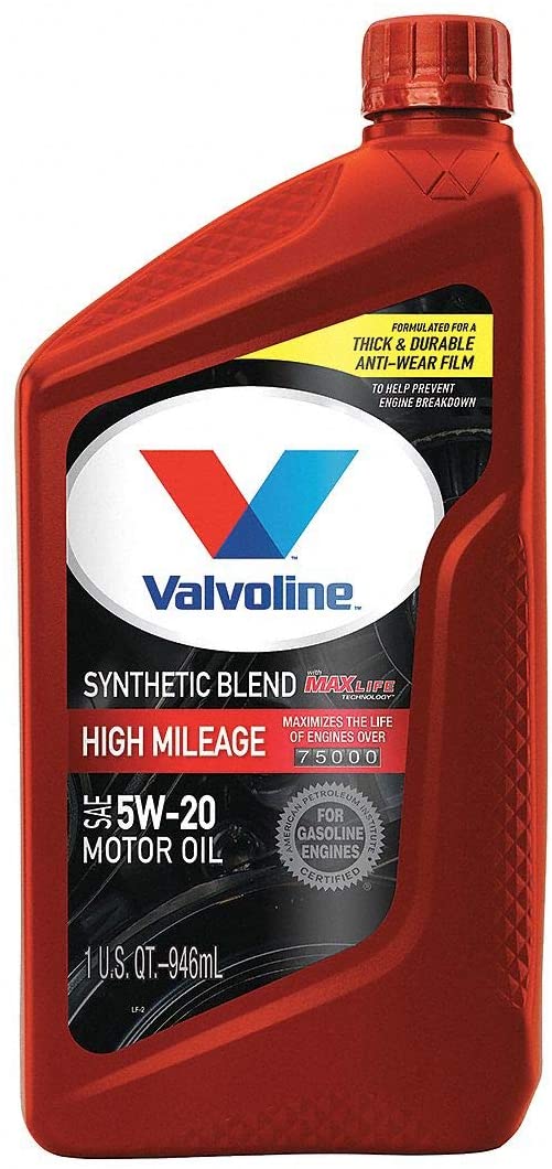 Valvoline™ High Mileage Maxlife™ Technology Motor Oil SAE 5W-20 -  | Container: 1 Qt Bottle | Shipped as: Case of 6 X 1 Qt Bottles